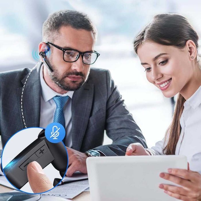 Regulowany Zestaw Słuchawkowy Bezprzewodowy z Etui Powerbank