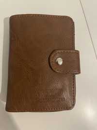Duży portfel męski brązowa skóra vintage