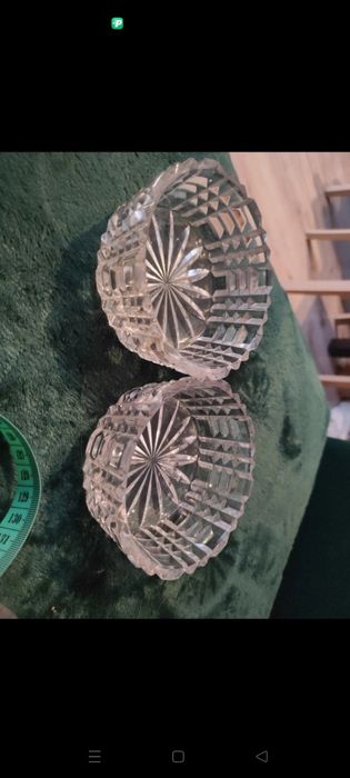 Miseczki, salaterki kryształowe 2 szt PRL