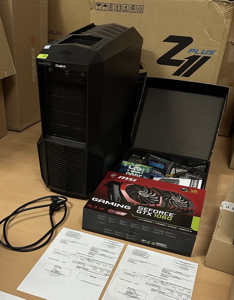 Komputer Zalman Z11 Plus, i5 7600K, RAM 16GB, GTX 1060 6GB, LED RGB