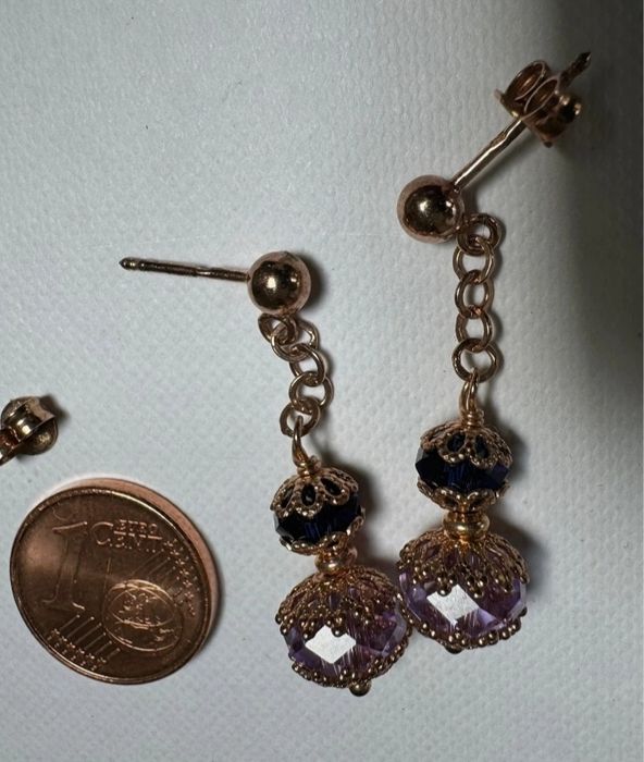 Brincos de prata dourada