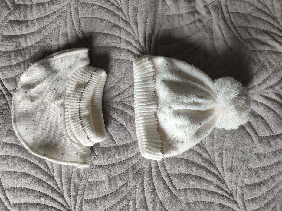 Czapka i komin na zimę dla dziewczynki