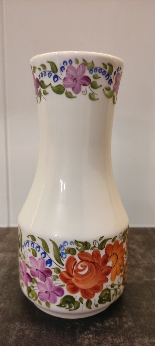 Wazon porcelana Wawel ręcznie malowany H. Banaszek PRL Vintage