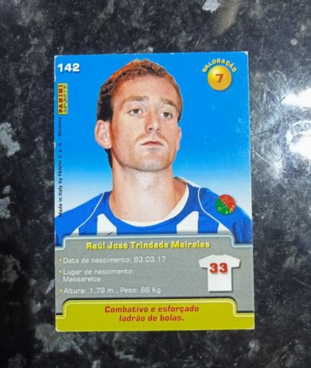 Carta Raul Meireles 2004/05 Panini