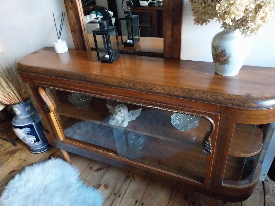 Retro komoda barek witryna drewniana stara przedwojenna vintage