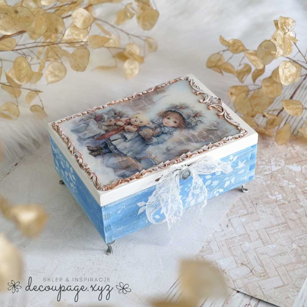 Szkatułka decoupage HANDMADE rękodzieło prezent