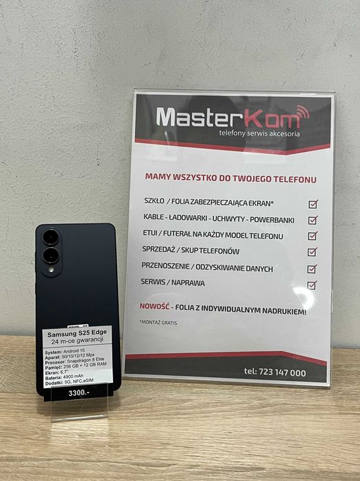 Samsung Galaxy S25 Edge 12/256GB *24m-ce gwarancji*