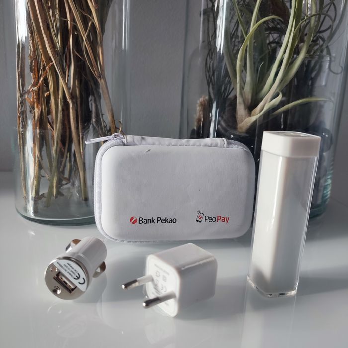 Zestaw do ładowania USB – powerbank, ładowarka samochodowa i sieciowa