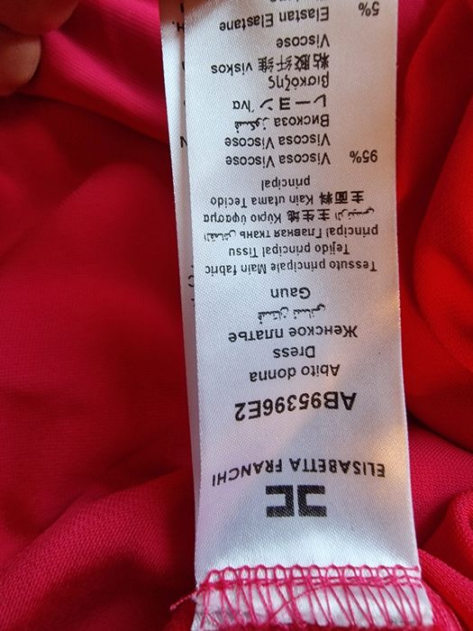 Elisabetta Franchi sukienka karmazynowa M