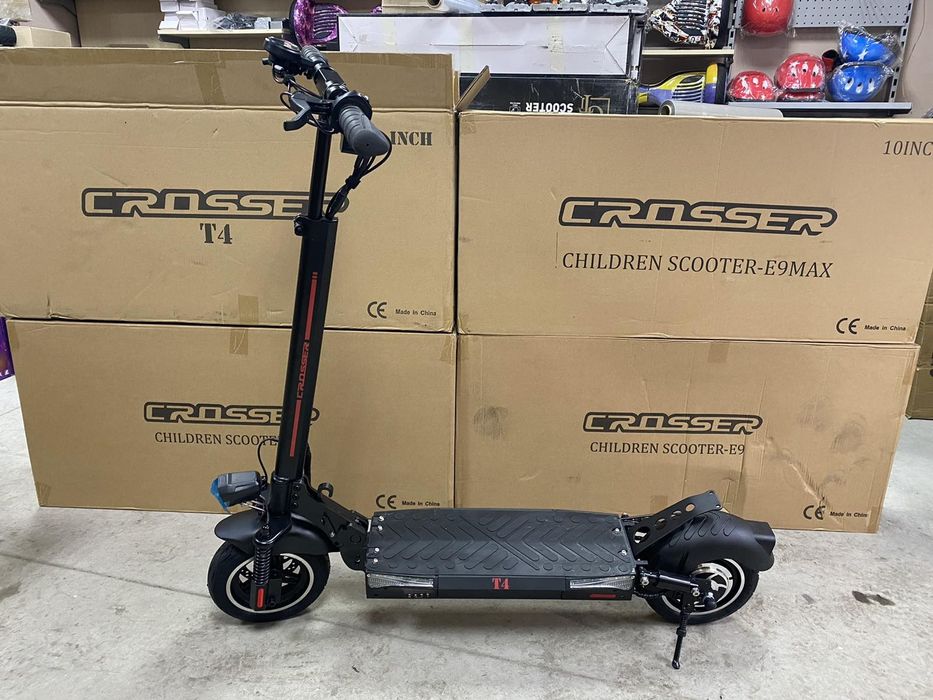 ꧁ХИТ ЦЕНА‼️ Электросамокат Crosser T4 Turbo АКЦИЯ T4 PRO Черный Жми꧂