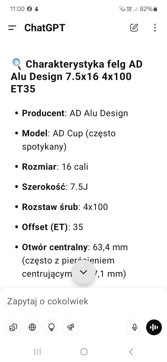 Felgi AD ALU DESIGN 16 4x100 ET35 jak RH CUP
