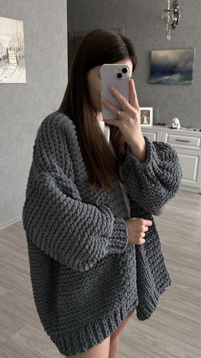 Плюшевий кардиган НОВИЙ ручної роботи