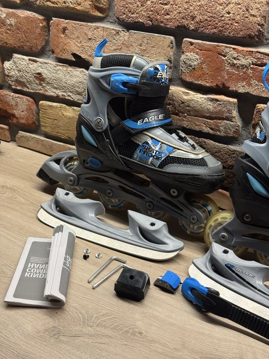 Rolki / Łyżworolki EAGLE  2w1 (rolki + łyżwy) – regulowane