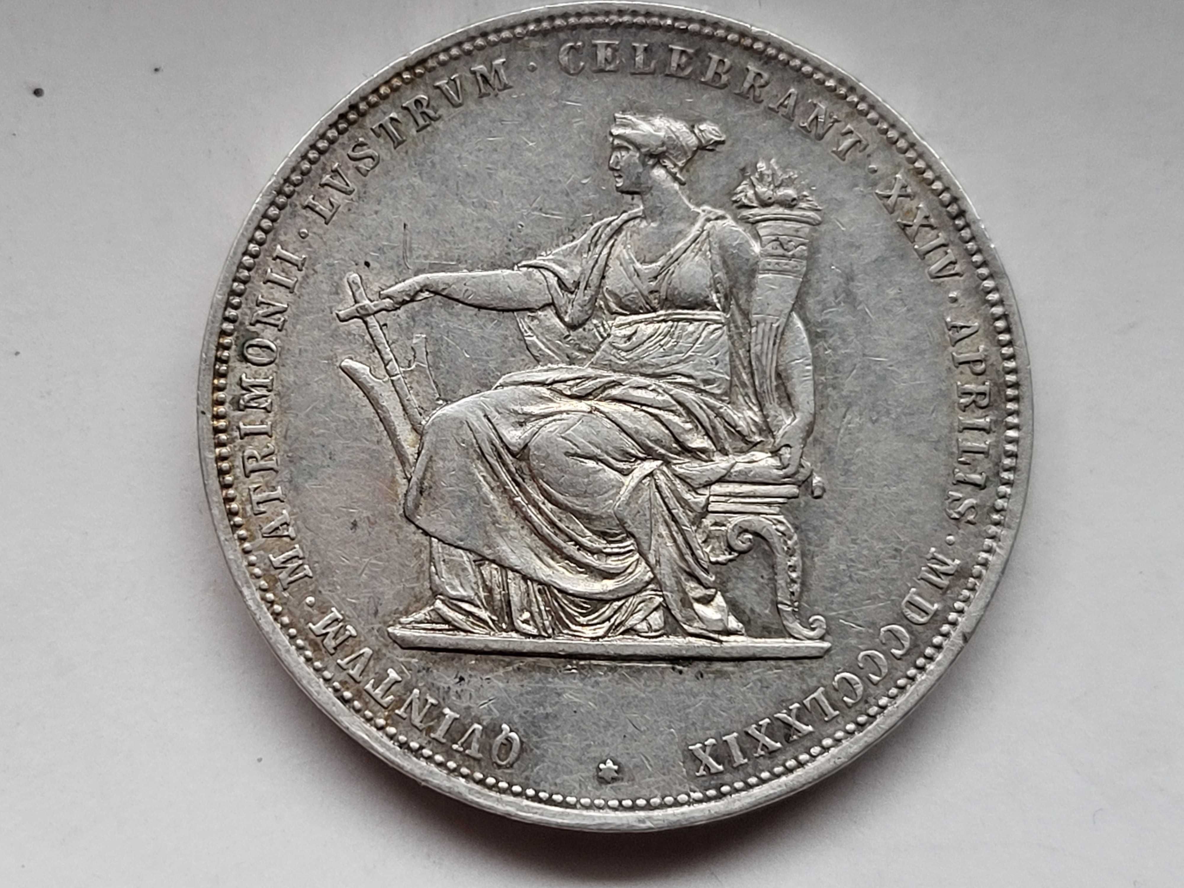 2 floreny, Austria 1879 r
Srebrna rocznica ślubu