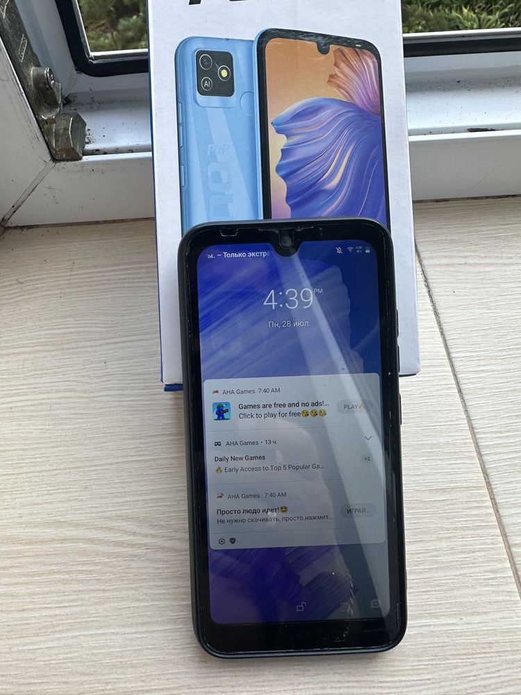 Смартфон Tecno POP 5 Go (BD1) 1/16Gb Dual Sim Aether Black