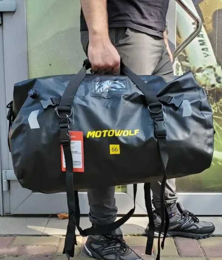 MotoWolf 66 літрів сумка водонепроникна баул мотокофр кофр багажник