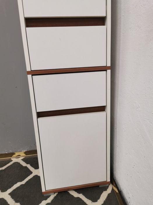 Słupek łazienkowy szafka 80 x 35 cm biały
