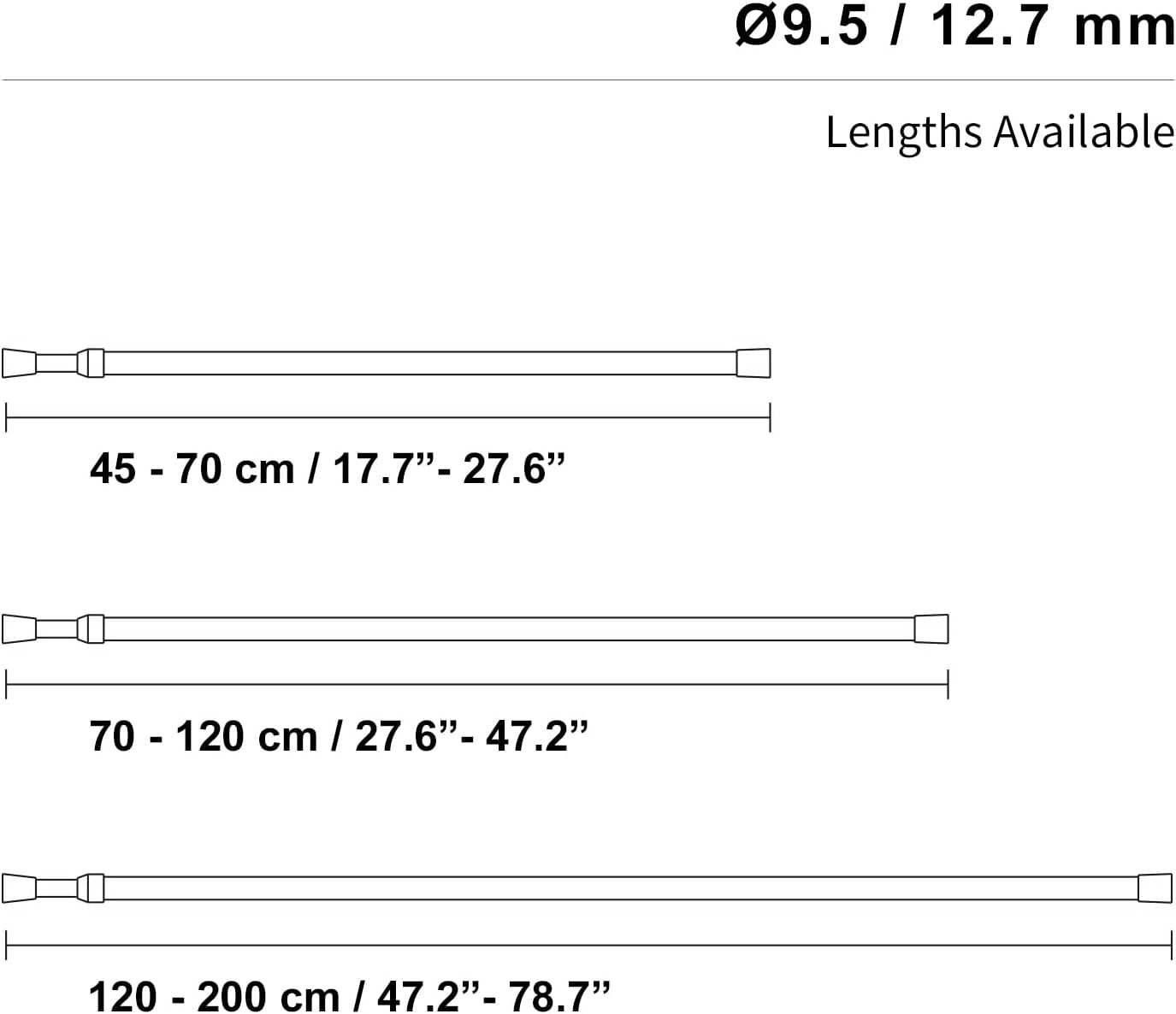 Nowy drążek / karnisz / 2 szt / 120-200cm / biały / !501!