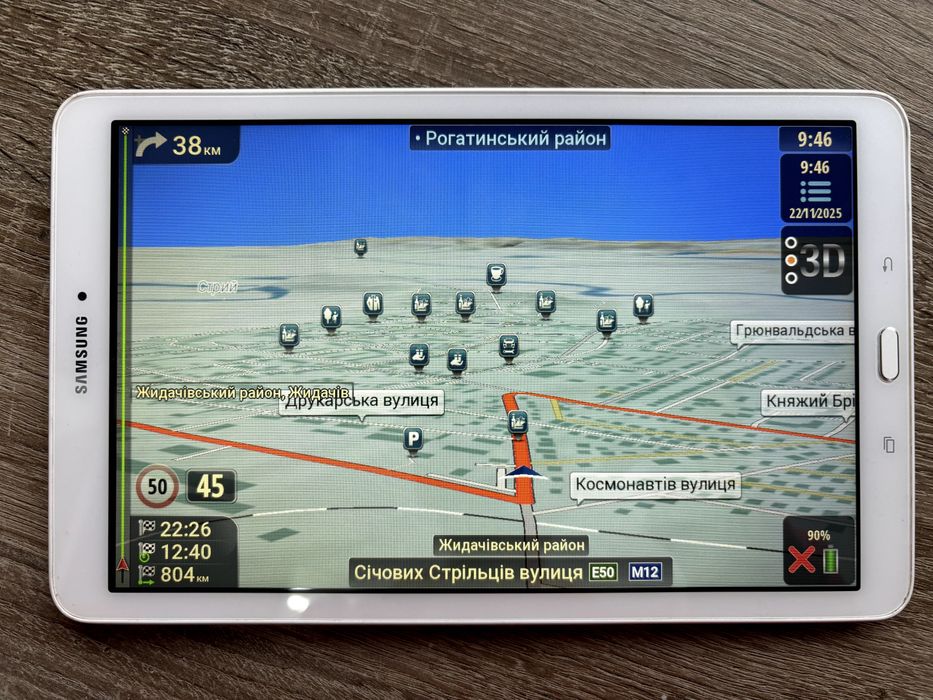 Планшет/навігатор Samsung tab E