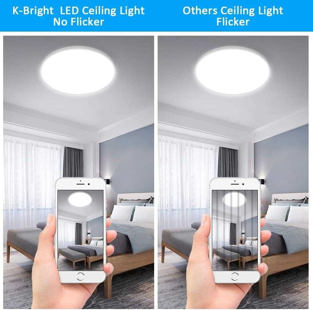 K-Bright Lampa sufitowa LED, 48 W,regulowana barwa światła, 50 cm