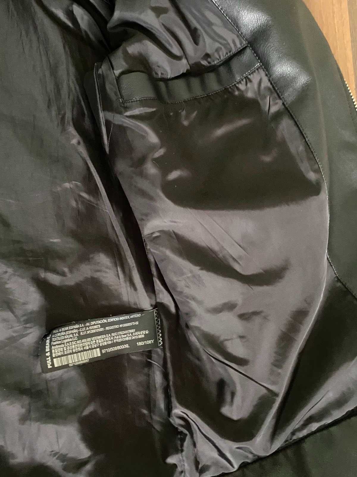 Куртка косуха, фірми PULL&BEAR,оригінал, чорна, розмір ХL/42,.еко кожа