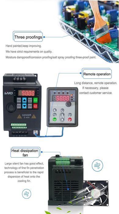 Частотник sako 2.2;4; 5.5  кВт 380 в преобразователь частоты