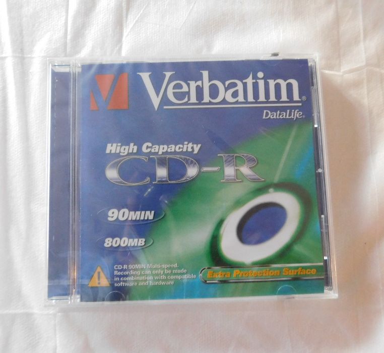 Verbatim CD-R 800 MB (90 min), 10 Unidades (NOVO)