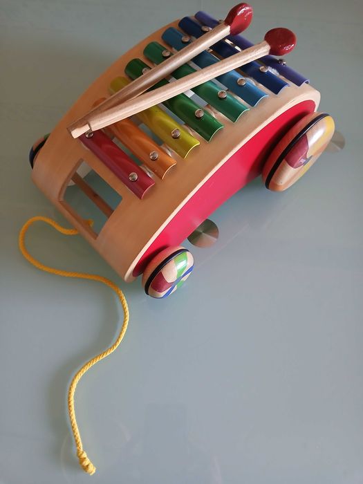 Xilofone de Madeira para Puxar Janod (Xylo Roller)