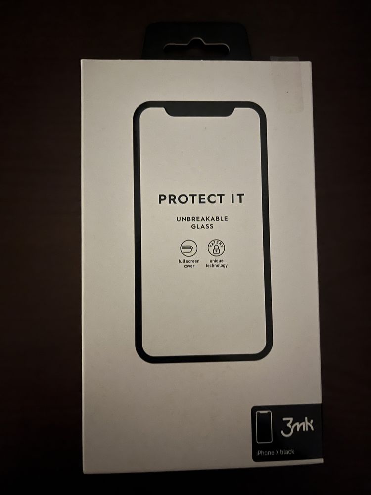 Protector de ecrã preto para iphone x