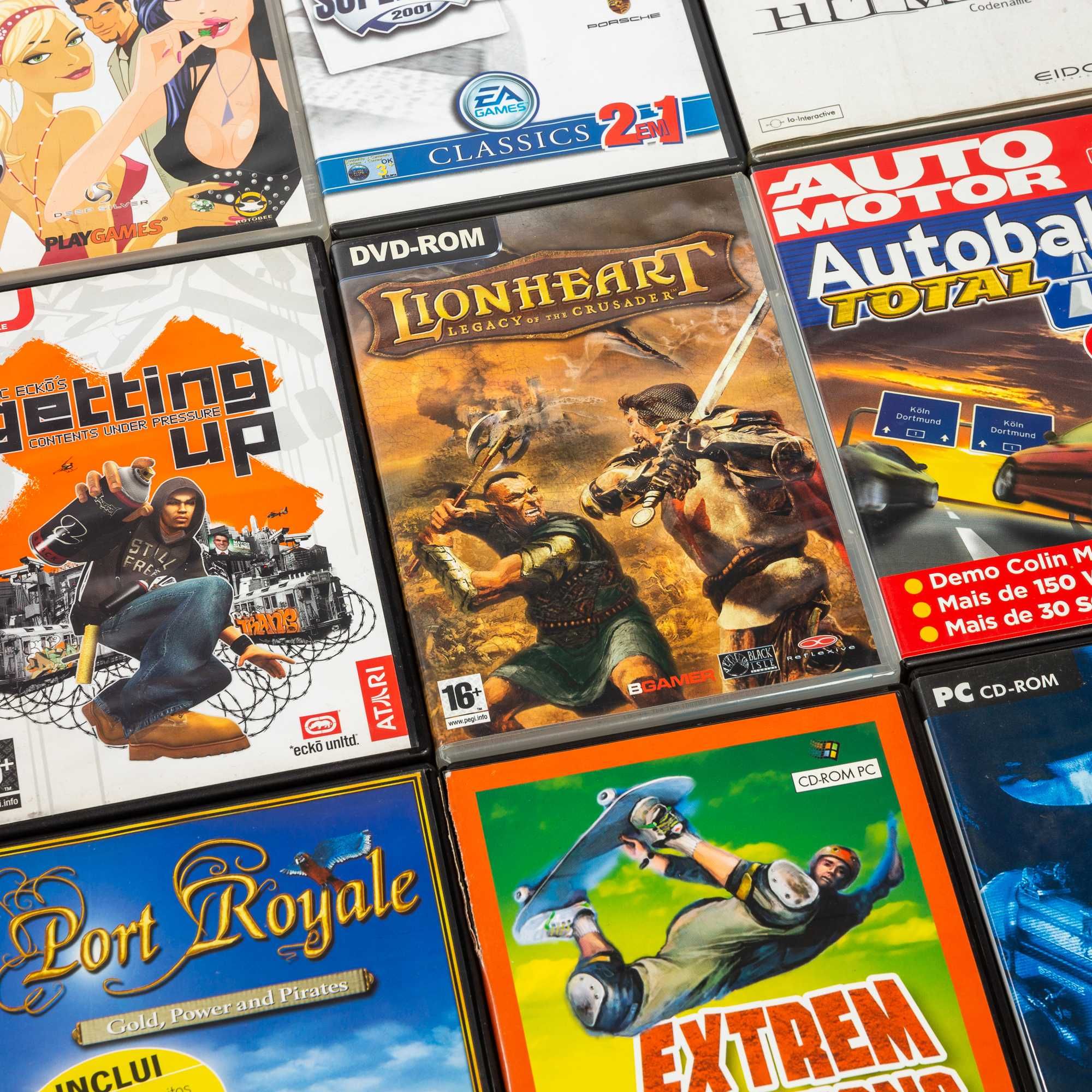 Lote de 27 jogos PC (CD e DVD)