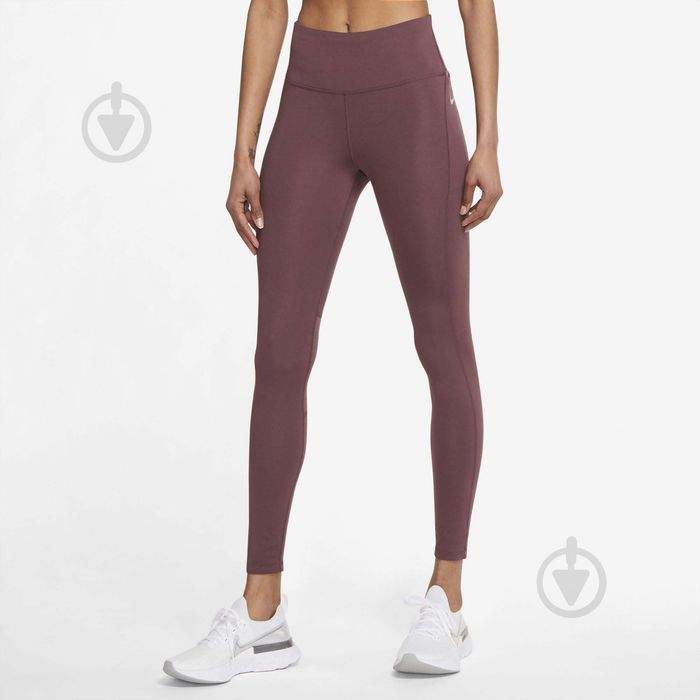 леггінси для йоги nike колір сливовий р. l/ m