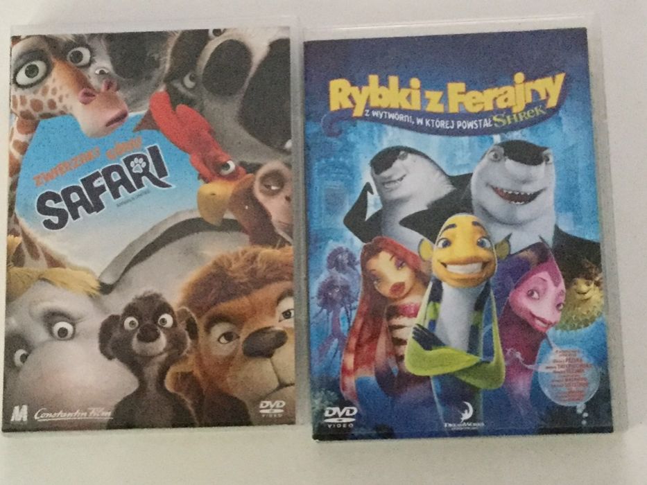 DVD, filmy animowane dla dzieci 2 płyty - Rybki z ferajny i Safari