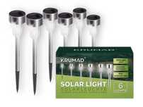 6x lampki solarne led do ogrodu ogrodowe balkon wbijane zewnętrzne