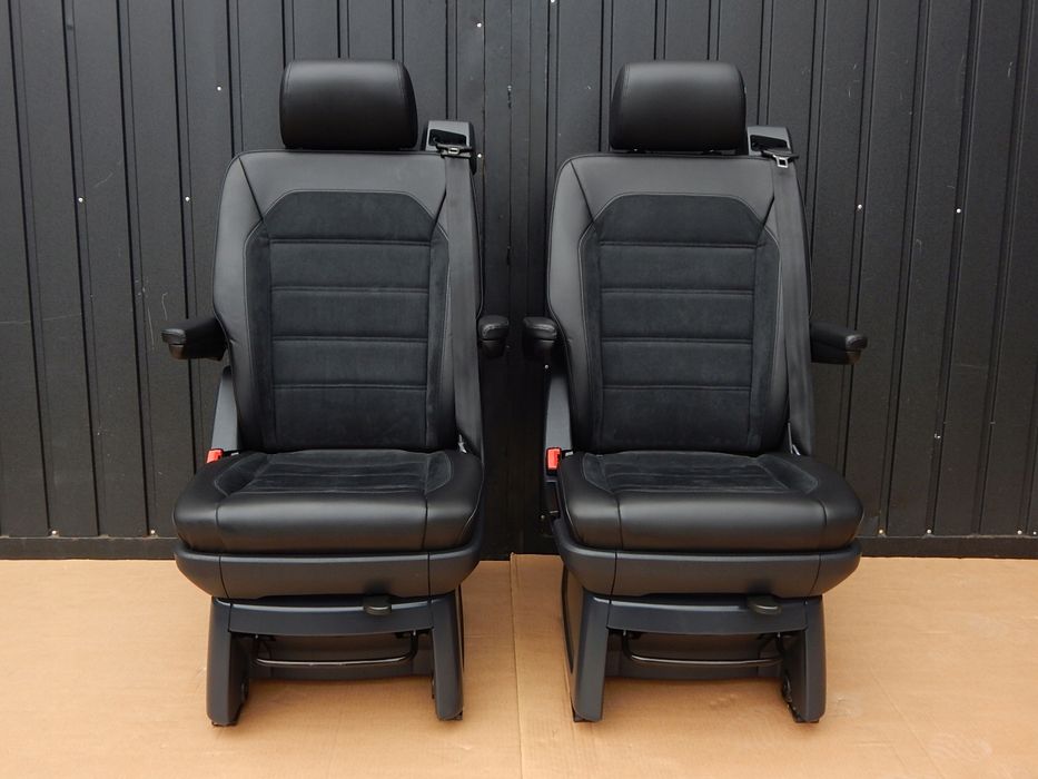 vw t6 t6.1 multivan california fotel obrotowy skóra alcantara czarna