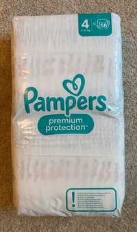Pieluchy Pampers premium protection 4 (2 paczki po 58 szt)