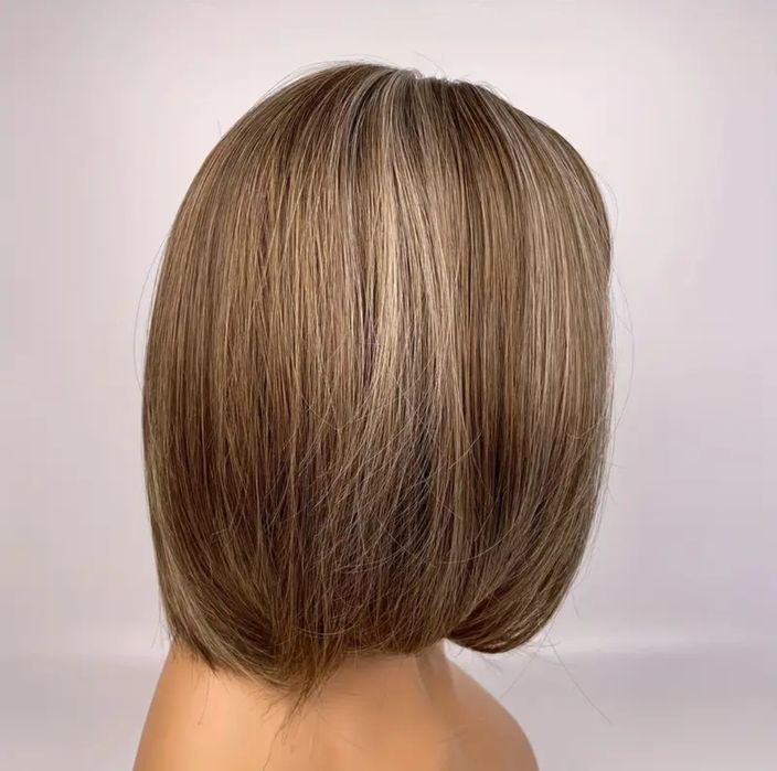 Peruka brąz pasemka bob