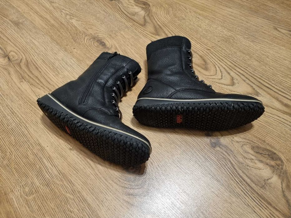 Rieker 37 wygodne botki kozaczki buty zimowe ocieplane ekoskóra
