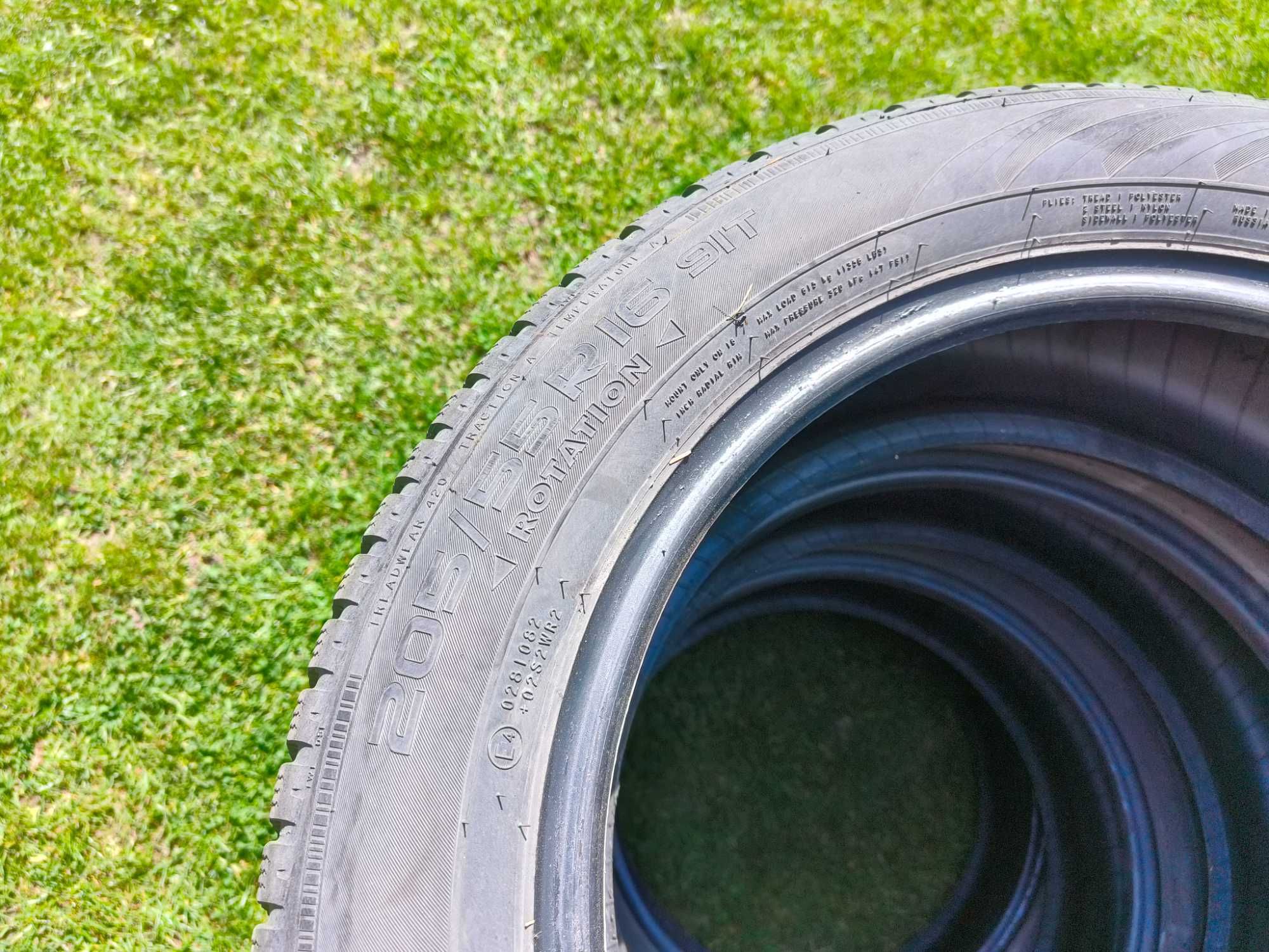 Komplet 4 używanych opon zimowych Nokian WR D3 - 205/55/R16