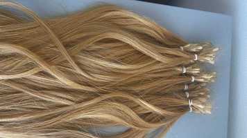 Натуральне русяве слов'янське волосся в капсулах