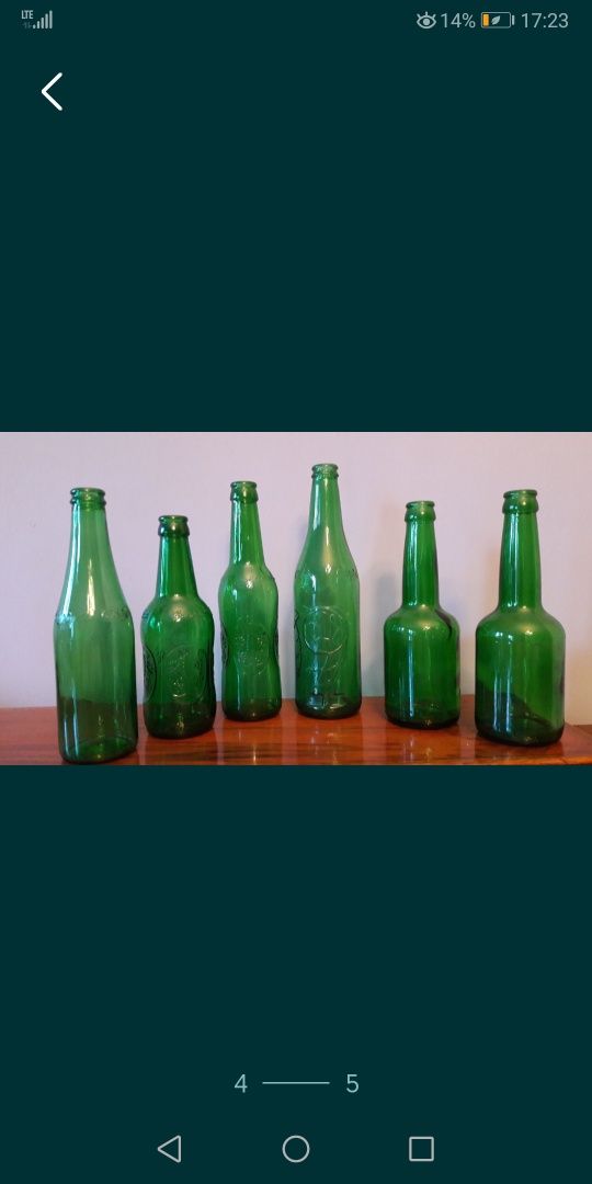 Zielone butelki - różne