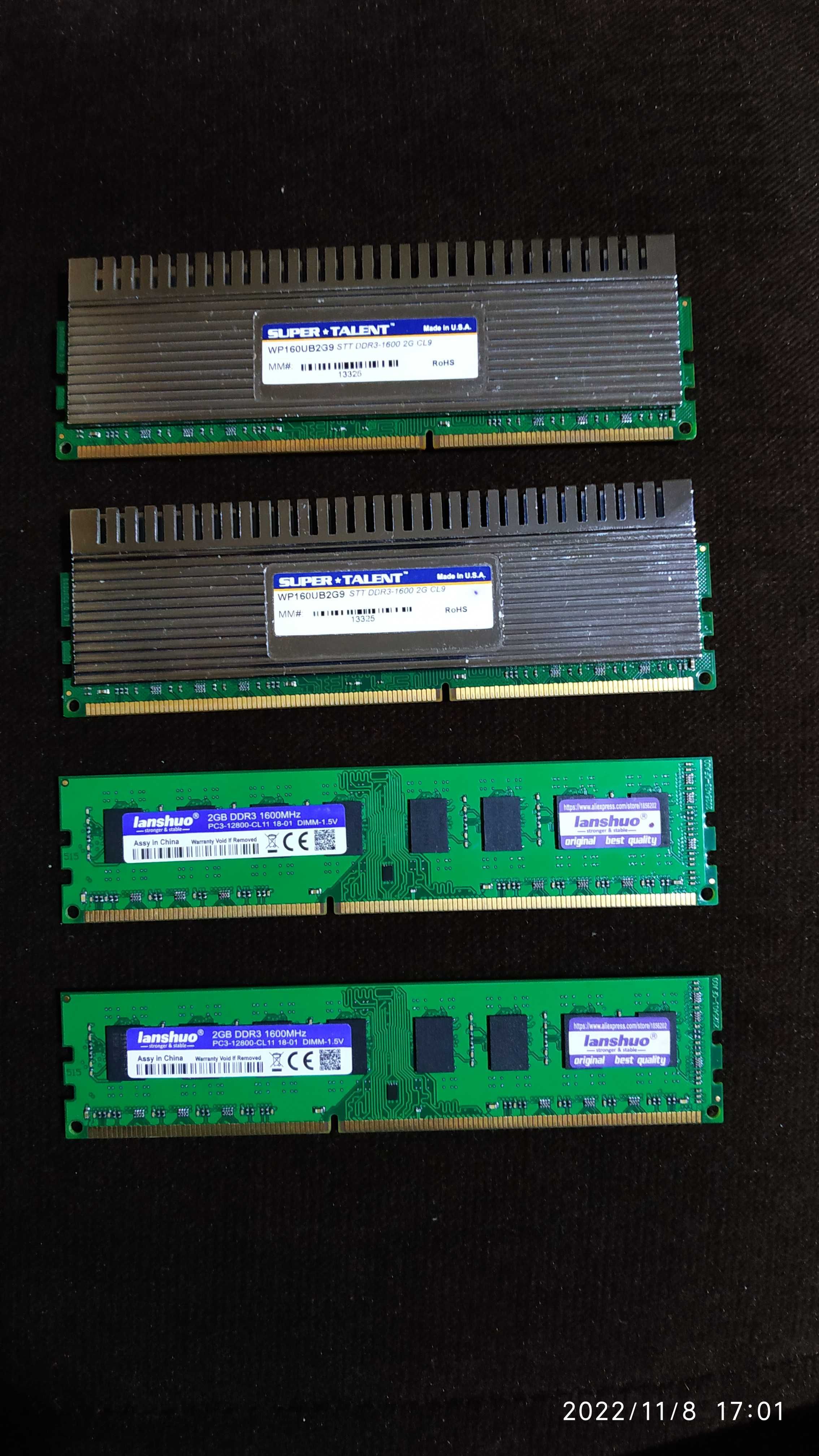 Модуль пам'яті DDR3-1600   4х2GB  сумарна 8GB оперативна память озу