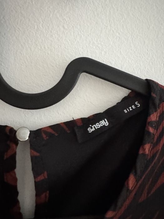 Sinsay długa sukienka w print zebra S / 36 / 8