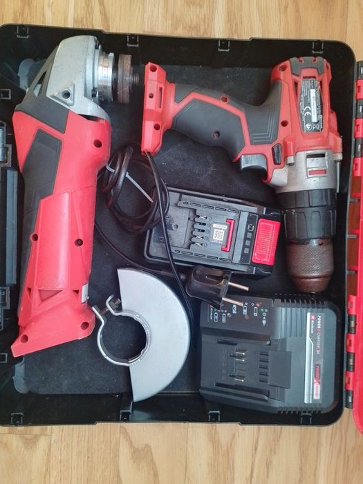 Набор инструментов аккум Einhell болгарка шуруповёрт