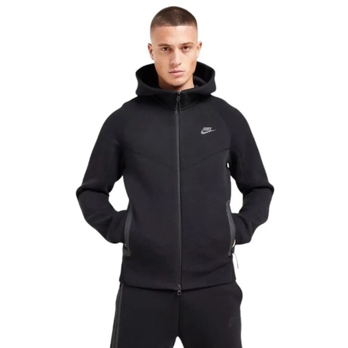 Кофта Зип Худи Nike Tech Fleece Оригинал Черная FB7921-010 Drill