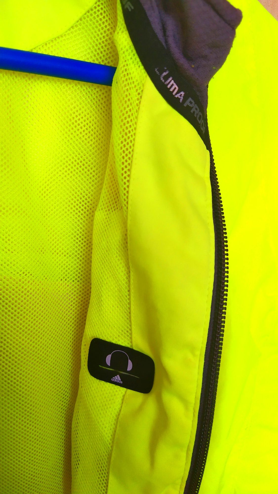 Kurtka adidas rower bieganie Windstopper clima proof Neon fluo