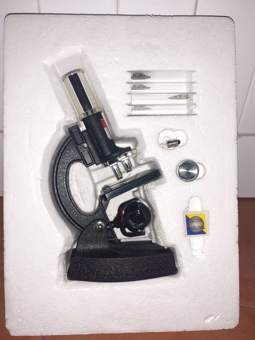 Brinquedo microscópio para crianca com caixa