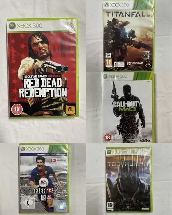 Lote 5x jogos Xbox 360