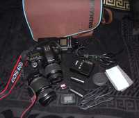 Canon 60D Plus 2x Obiektyw , Lampa błyskowa Sigma.