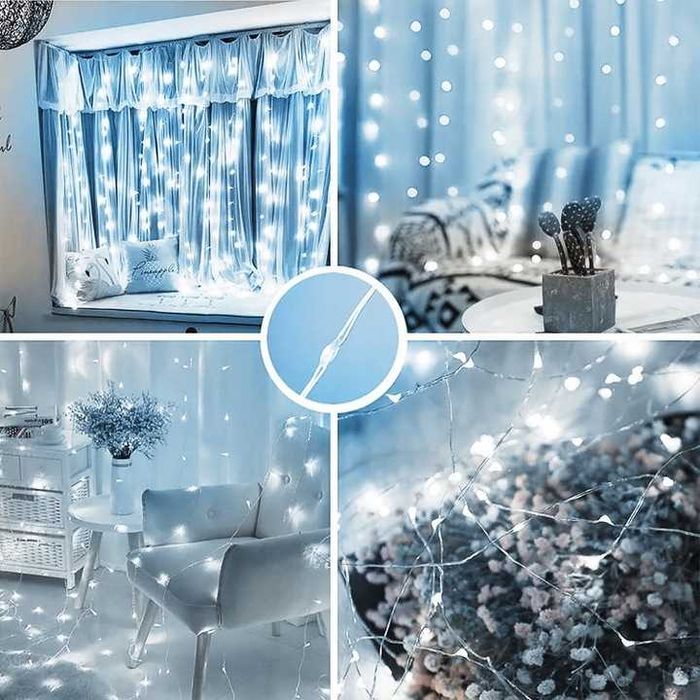 Kurtyna świetlna Lampki wiszące Girlanda LED Powystawowa