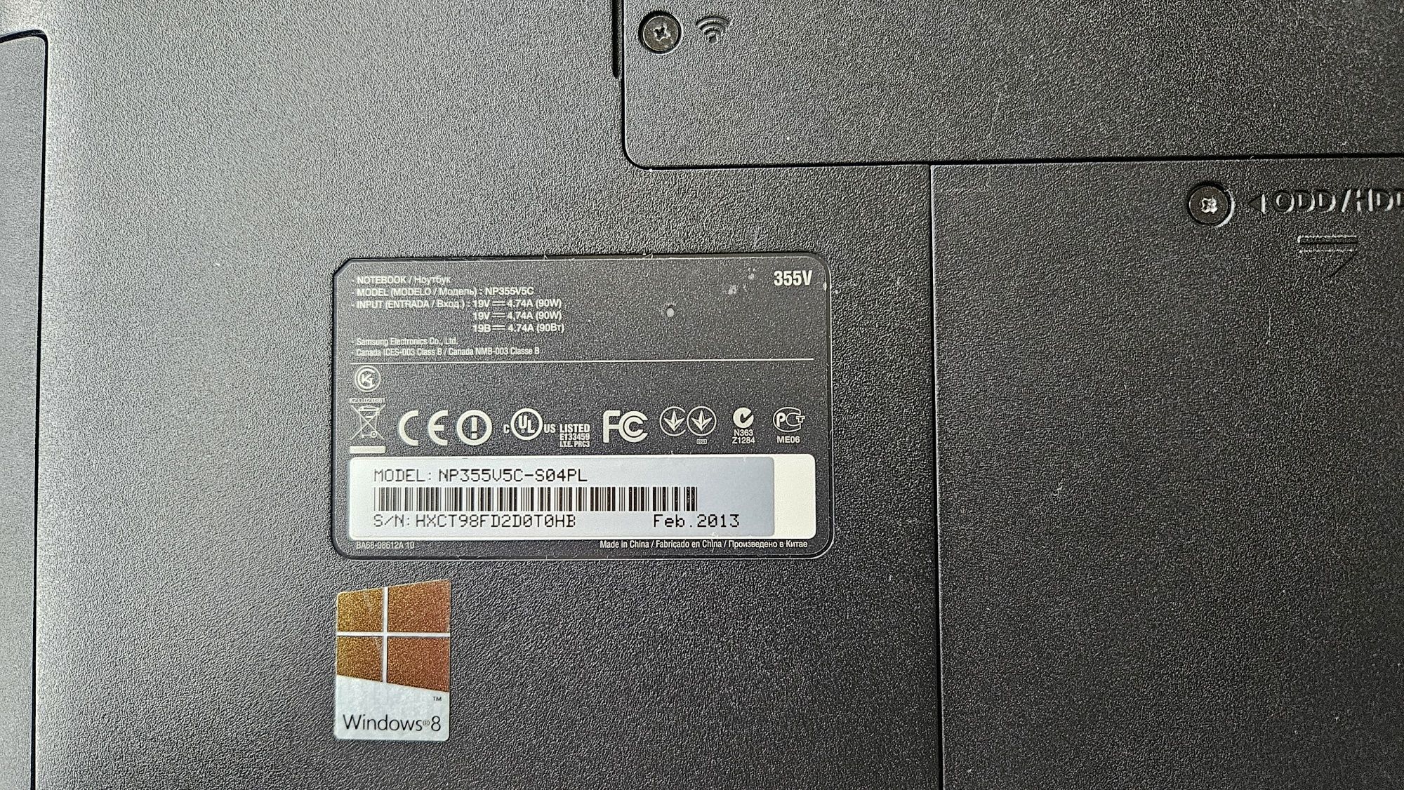 Laptop Samsung NP355V5C